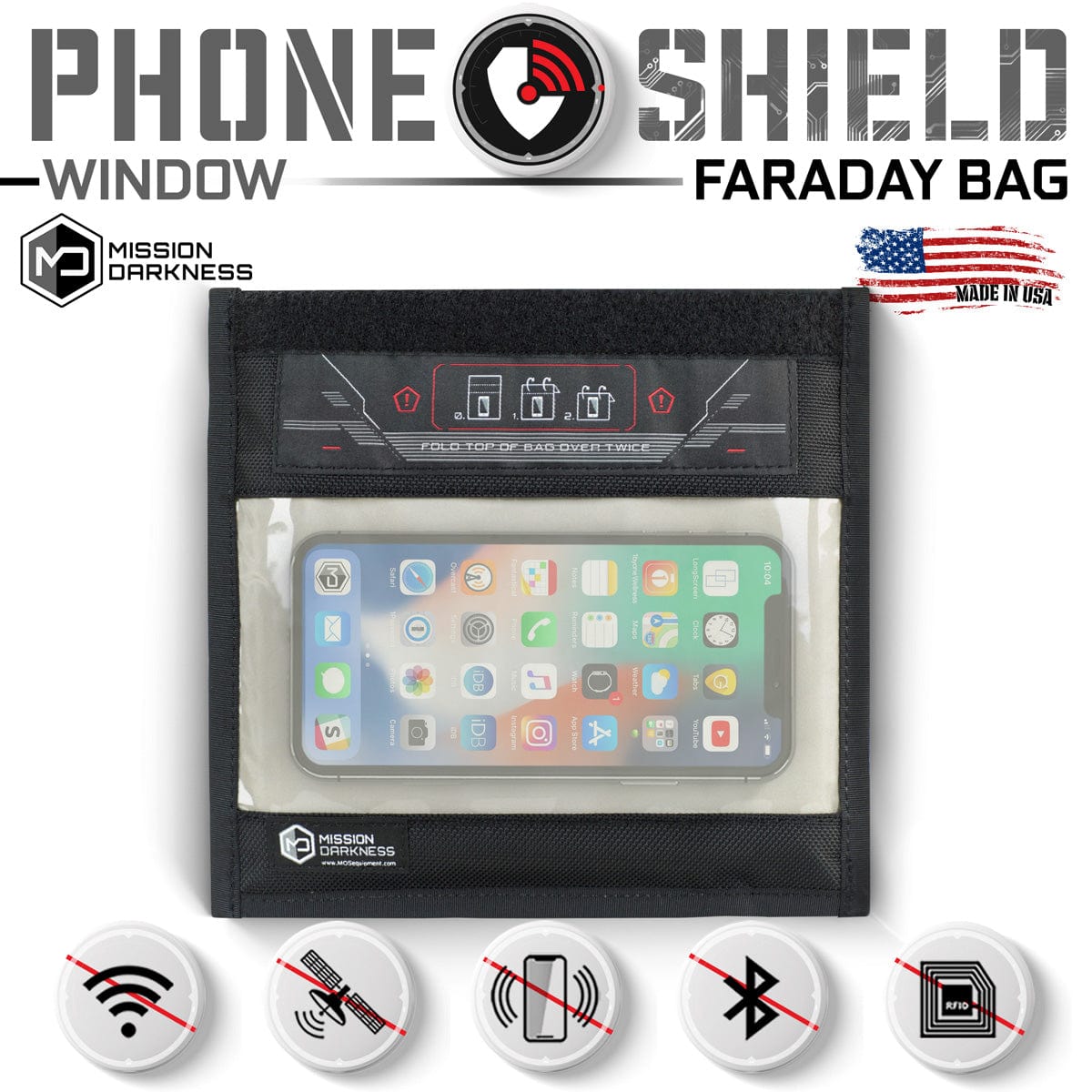 Window Faraday Bag for Phones MOS Equipment Faraday Bags