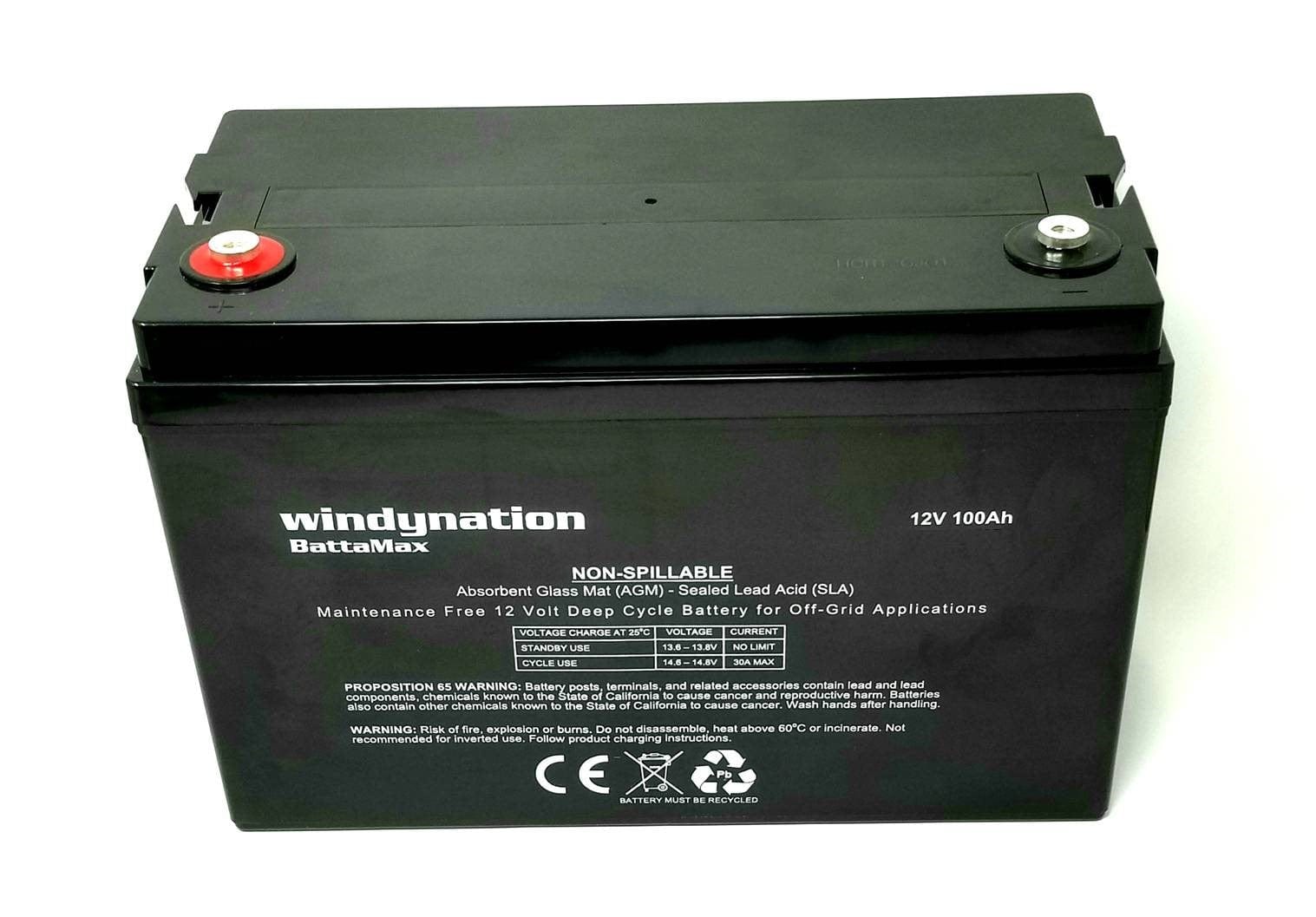 Windy Nation 1x 100Ah Battery + 1x P30L Charge Controller + 1x 1500W Inverter + 1x 100W Monocrystalline Solar Panel Complete kit Windy Nation In Stock Solar Panel Kits