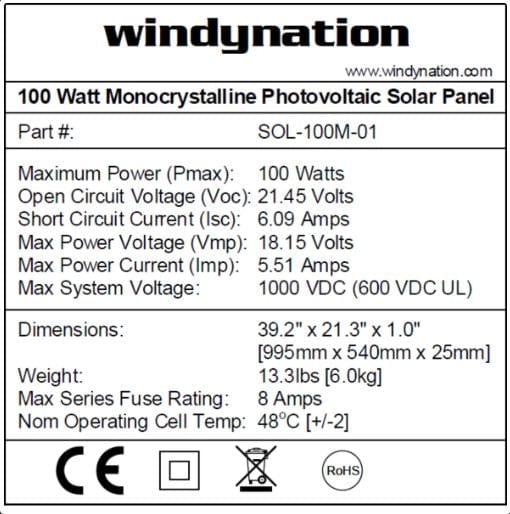 Windy Nation 2x 100Ah Battery + 2x 100W Monocrystalline Solar Panel Kit Windy Nation In Stock Solar Panel Kits