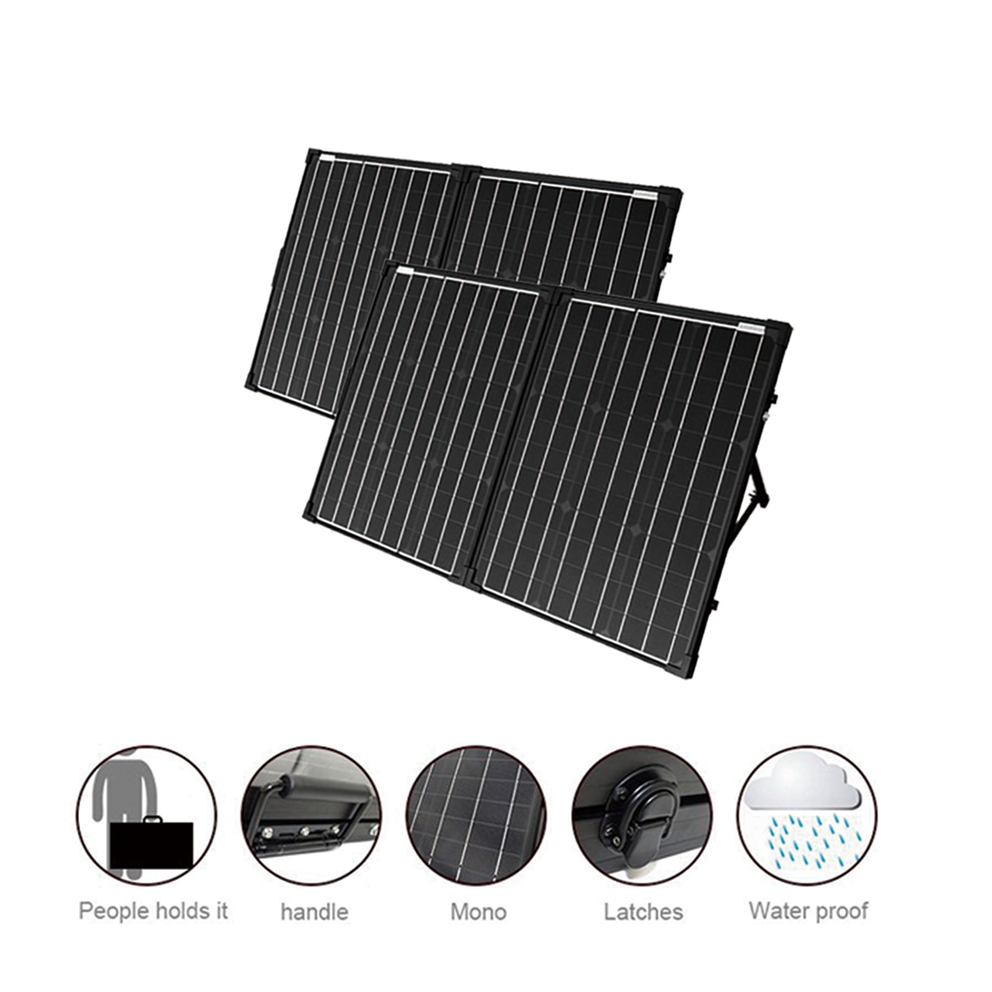 Ptk 200W Portable Solar Panel Kit Briefcase