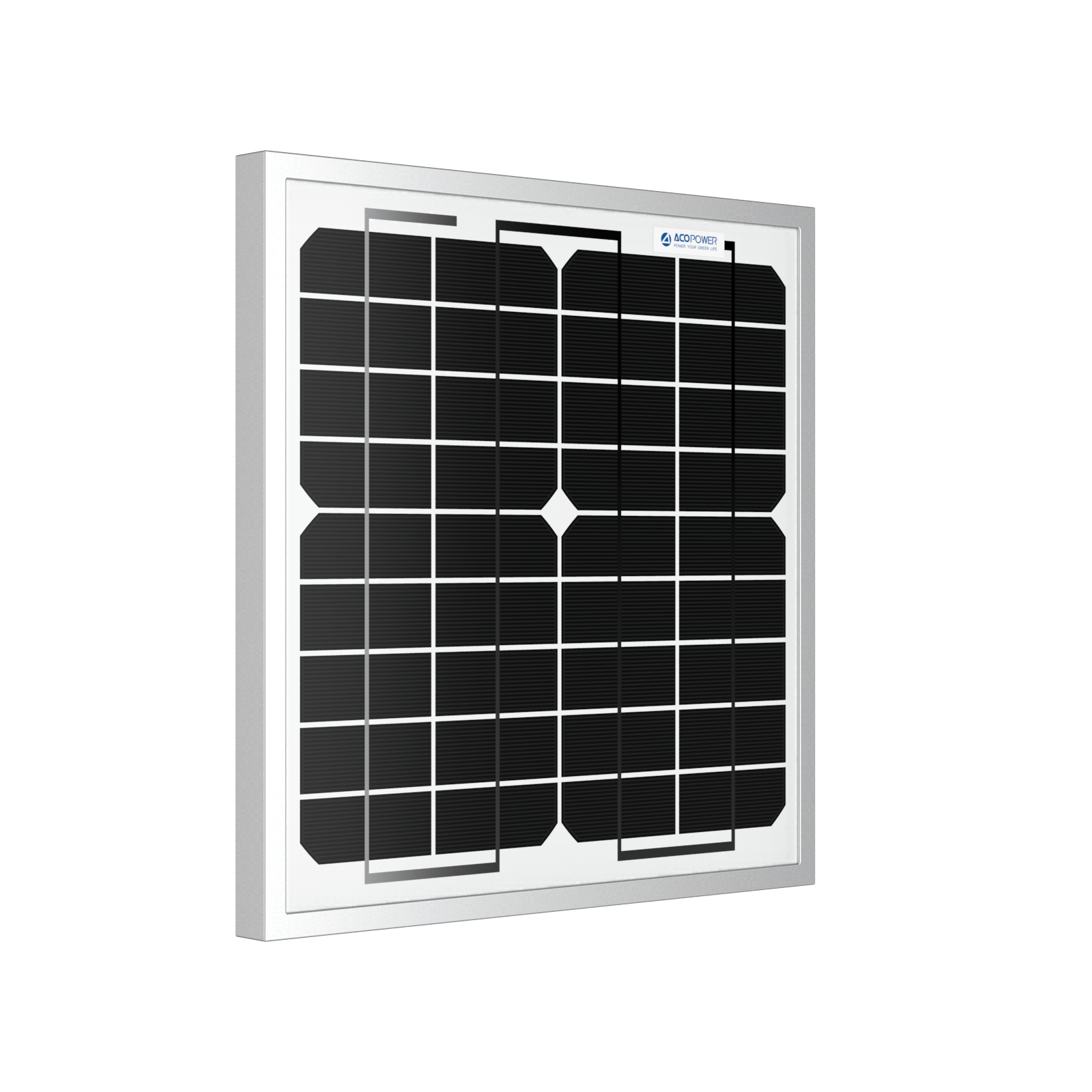 ACOPower 10W Mono Solar Panel for 12V Battery Charging RV Boat, Off Grid AcoPower Solar Panels