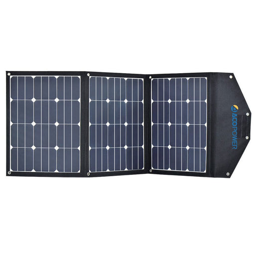 High Efficiency 90W Tri-Fold  Foldable Solar Panel Kit Suitcase AcoPower Portable Panels