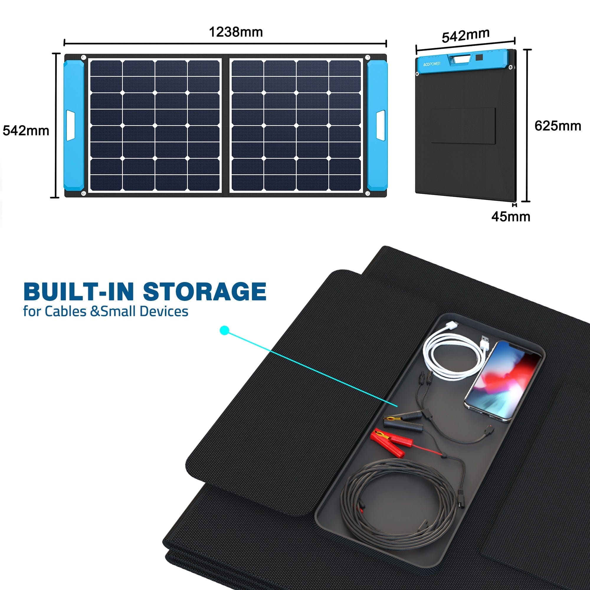 OMNI 100W & 200W All-in-one Solar Charging Station AcoPower Portable Panels