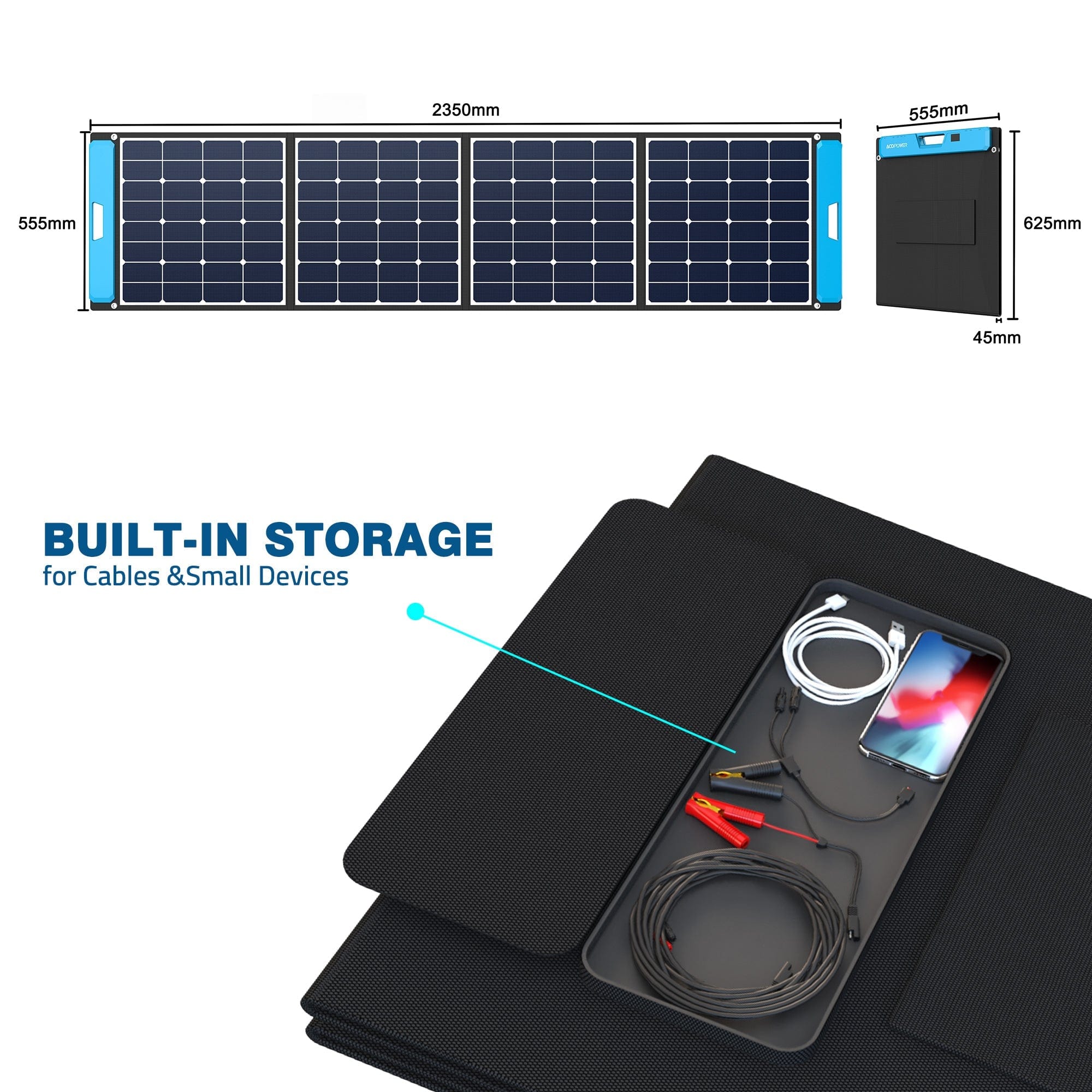 OMNI 100W & 200W All-in-one Solar Charging Station AcoPower Portable Panels