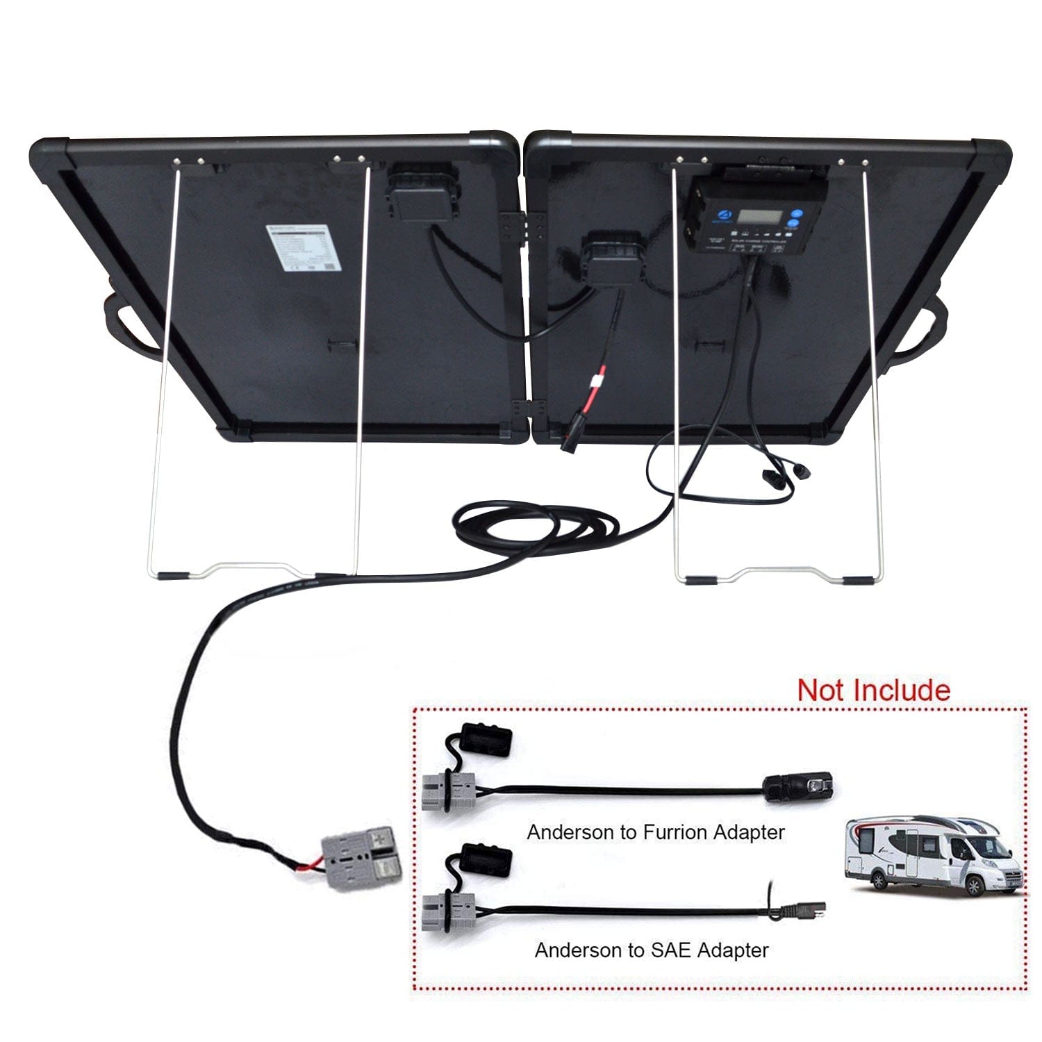 Plk 120W Portable Solar Panel Kit, Lightweight Briefcase with 20A Charge Controller AcoPower Portable Panels