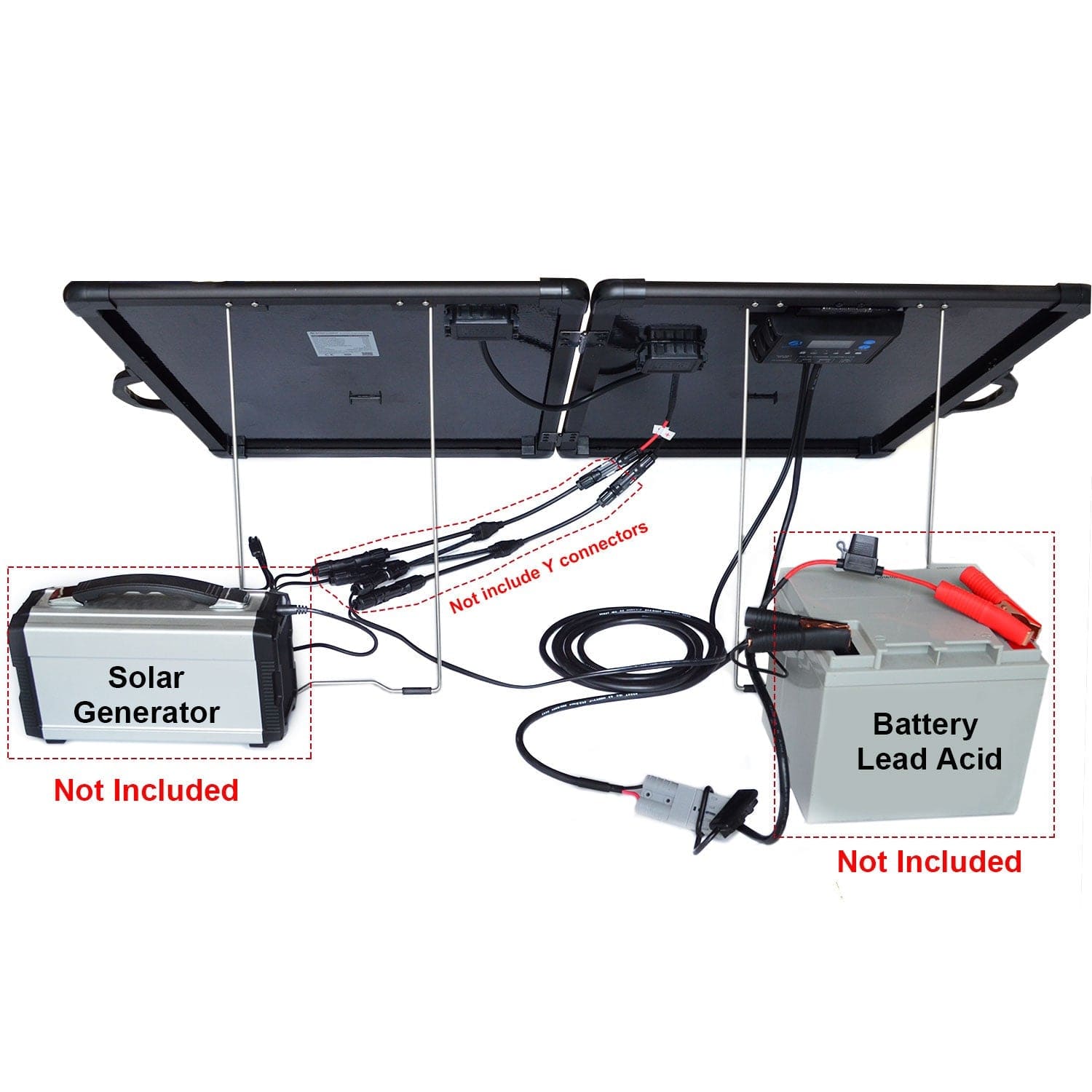 Plk 120W Portable Solar Panel Kit, Lightweight Briefcase with 20A Charge Controller AcoPower Portable Panels